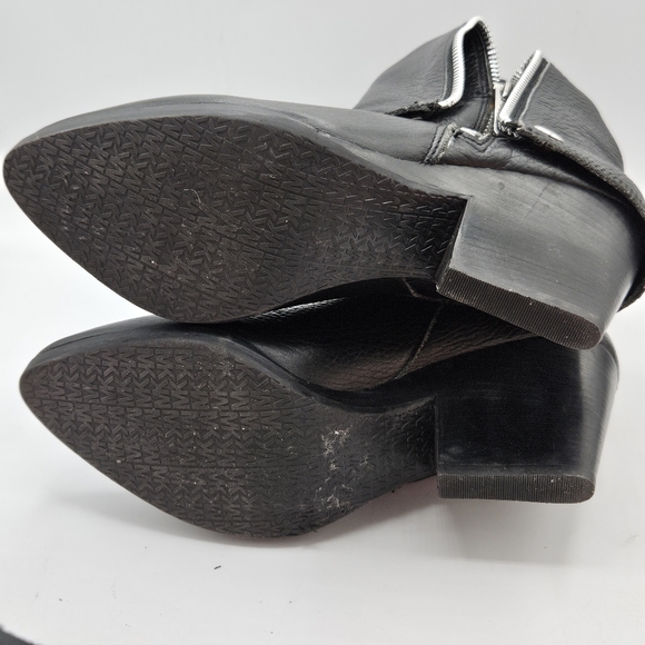 Michael Kors Bassey convertible black leather tall or short 3" heel boots - Picture 12 of 16